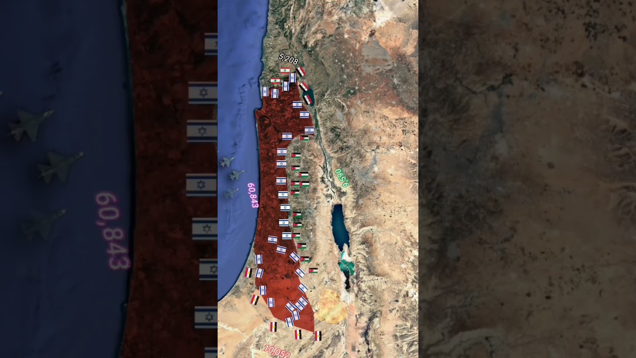1948 Israel-Arab War Animated Map 🇮🇱