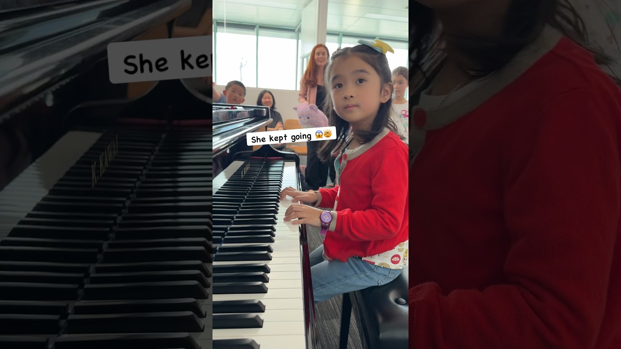 5-Year-Old Falls Off Chair During Piano Lesson 😱