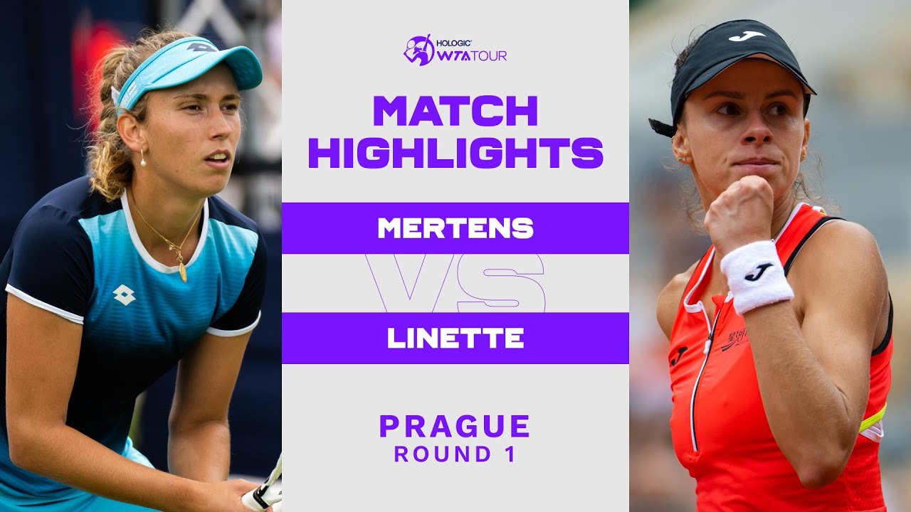 Elise Mertens vs. Magda Linette | 2022 Prague Highlights 🎾