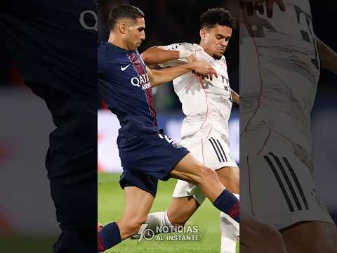 ¡Hakimi fuera por 8 semanas tras chocar con Luis Díaz! #luisdiaz #hakimi #bayern #psg #colombia