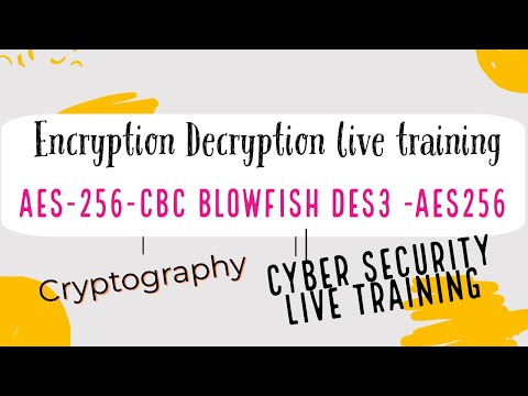 encryption decryption using aes256 blowfish des3 aes 256 cbc algorithm live training