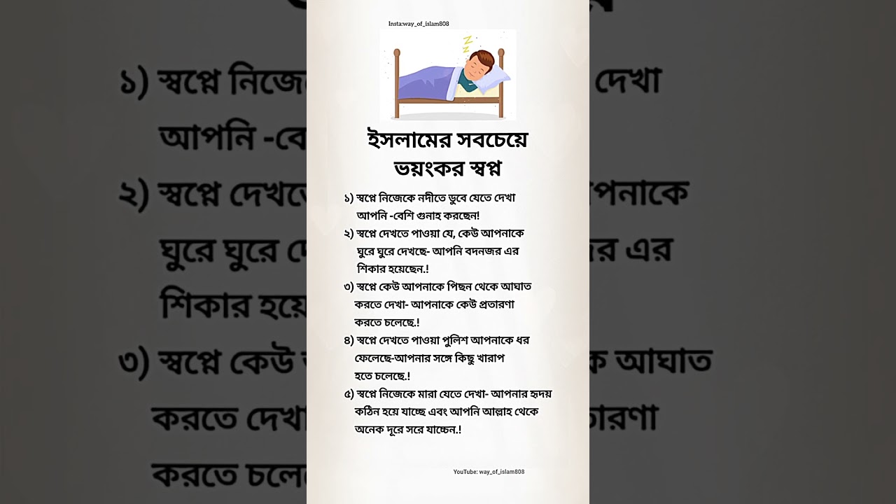 স্বপ্নের ব্যাখ্যা ও তা বোঝার উপায় 🌙