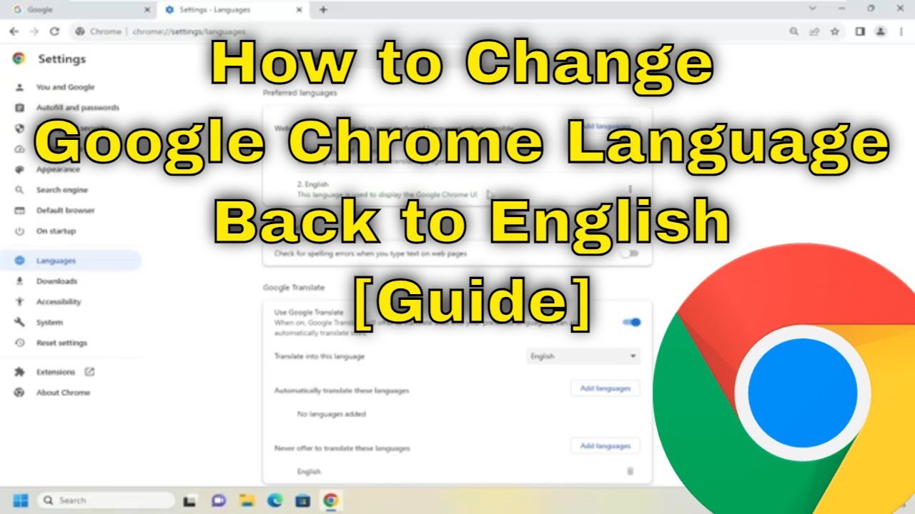 How to Change Google Chrome Language Back to English [Guide]