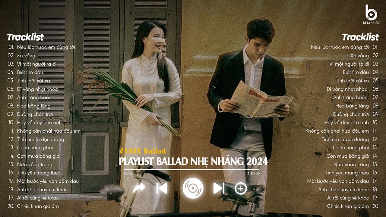 Nhạc Ballad Nhẹ Nhàng 2024 🎶 - Tuyển Chọn Nhạc 8x 9x Đời Đầu Thư Giãn