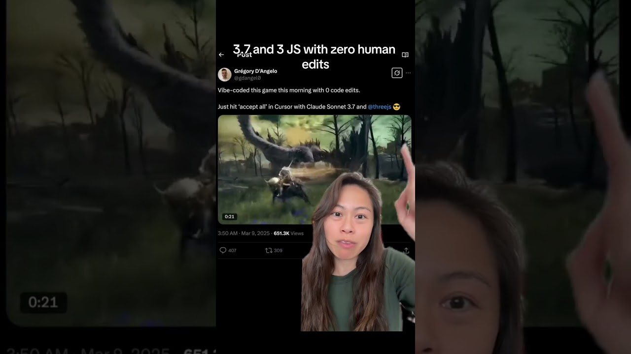 Exploring AI-Driven Video Game Development with Cursor AI, Claude Sonnet 3.7, and Three.js