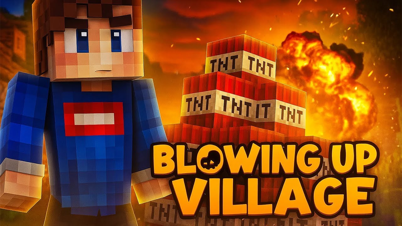 Epic Minecraft TNT Village Explosion! Watch the Chaos Live! 💥