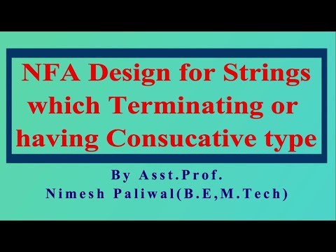 Unit-1.13 NFA Design for Strings Which Terminating and Having Consucative type || RTU CSE | UGCNET