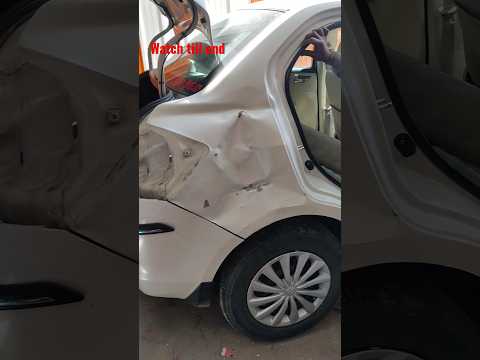 Maruti Suzuki dzire quarter panel repairing #shortvideo #denting #painting #dzire