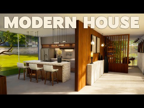 Modern Contemporary House | Mt. Komorebi | No CC | The Sims 4 Speed Build | ASMR