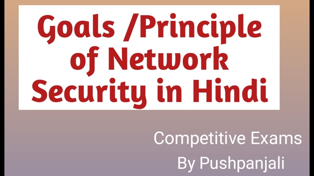 Network Security Goals & Principles π