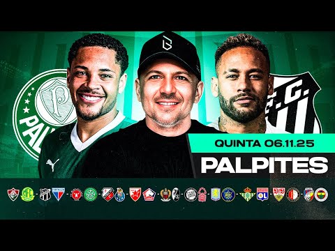 PALPITES DE FUTEBOL PARA 06 11 2025 (QUINTA-FEIRA) | Boleiros Tips