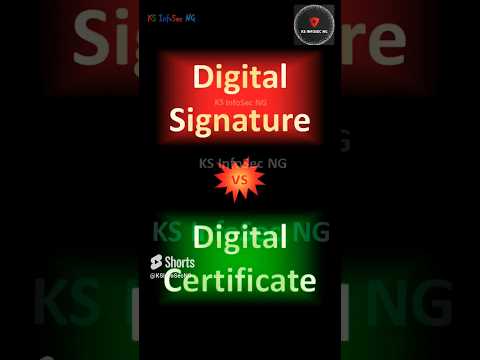 Digital Signature vs Digital Certificate #cybersecurity #crytography #crypto #cissp #cism #shorts