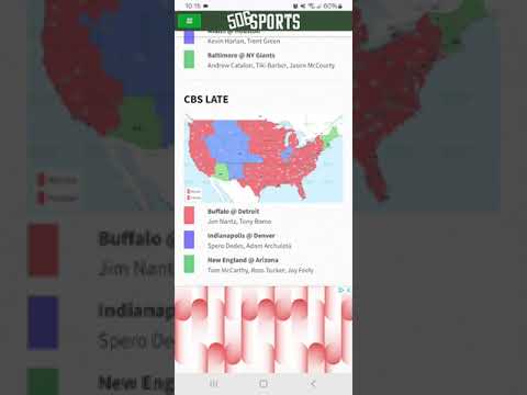 NFL Week 15 2024 TV Coverage Map CBS Early & Late & Fox Early & Late Windows
