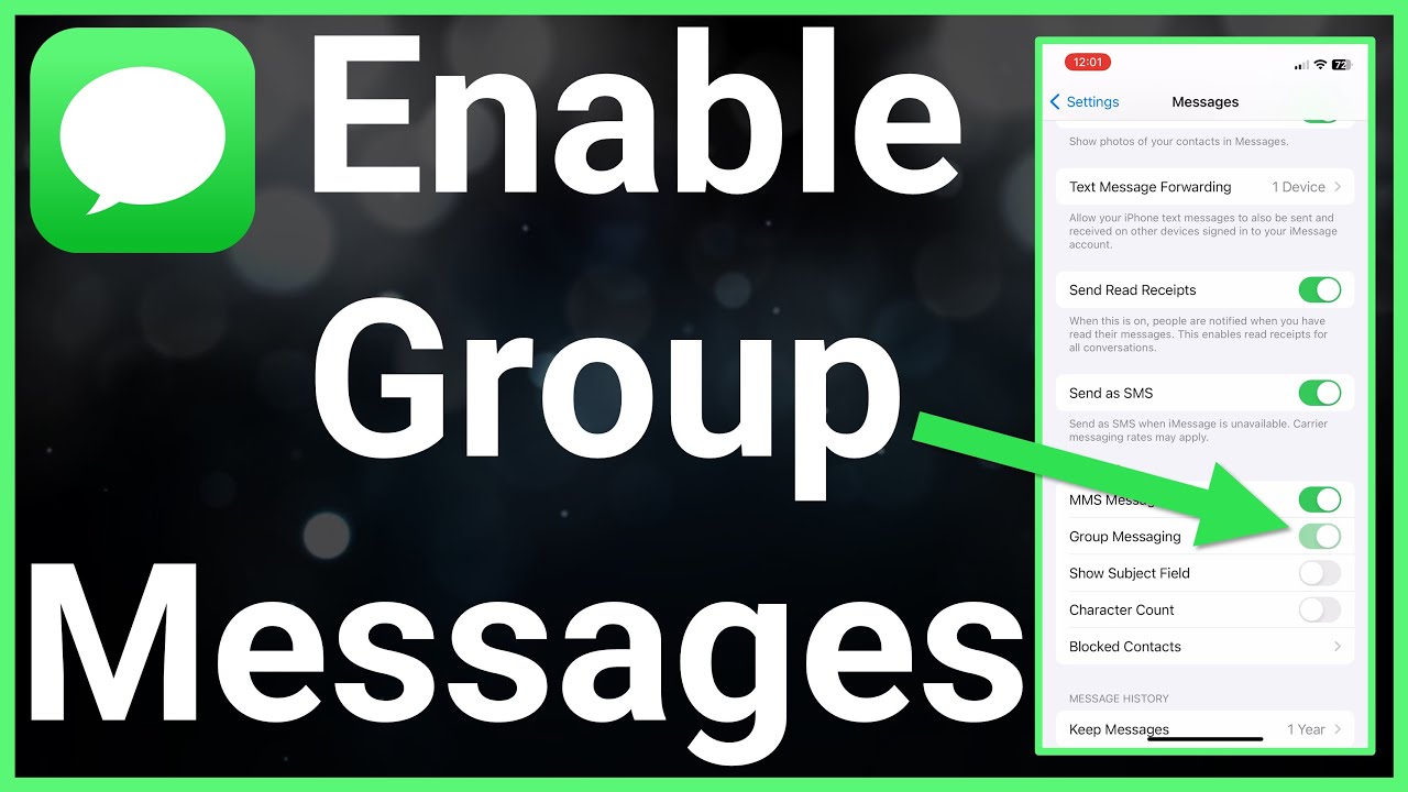 Enable Group Messaging on iPhone 📱
