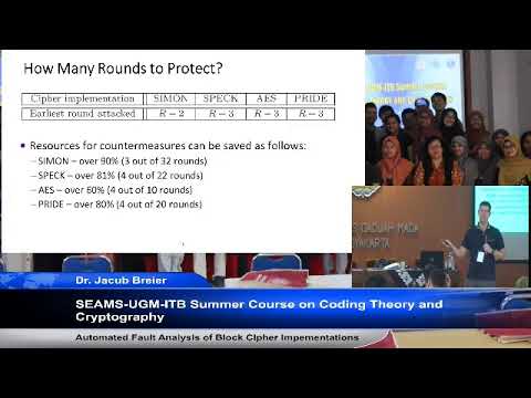 SEAMS-UGM-ITB Summer Course on Coding Theory and Cryptography - Day 9 (Session 1)