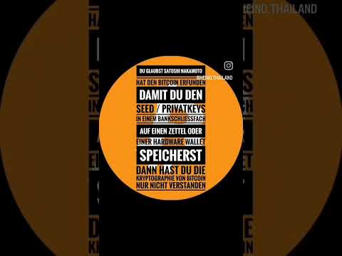 Bitcoin ist Kryptographie und nicht Zettel unter das Kopfkissen - Satoshi hat IQ genutzt, du auch ?