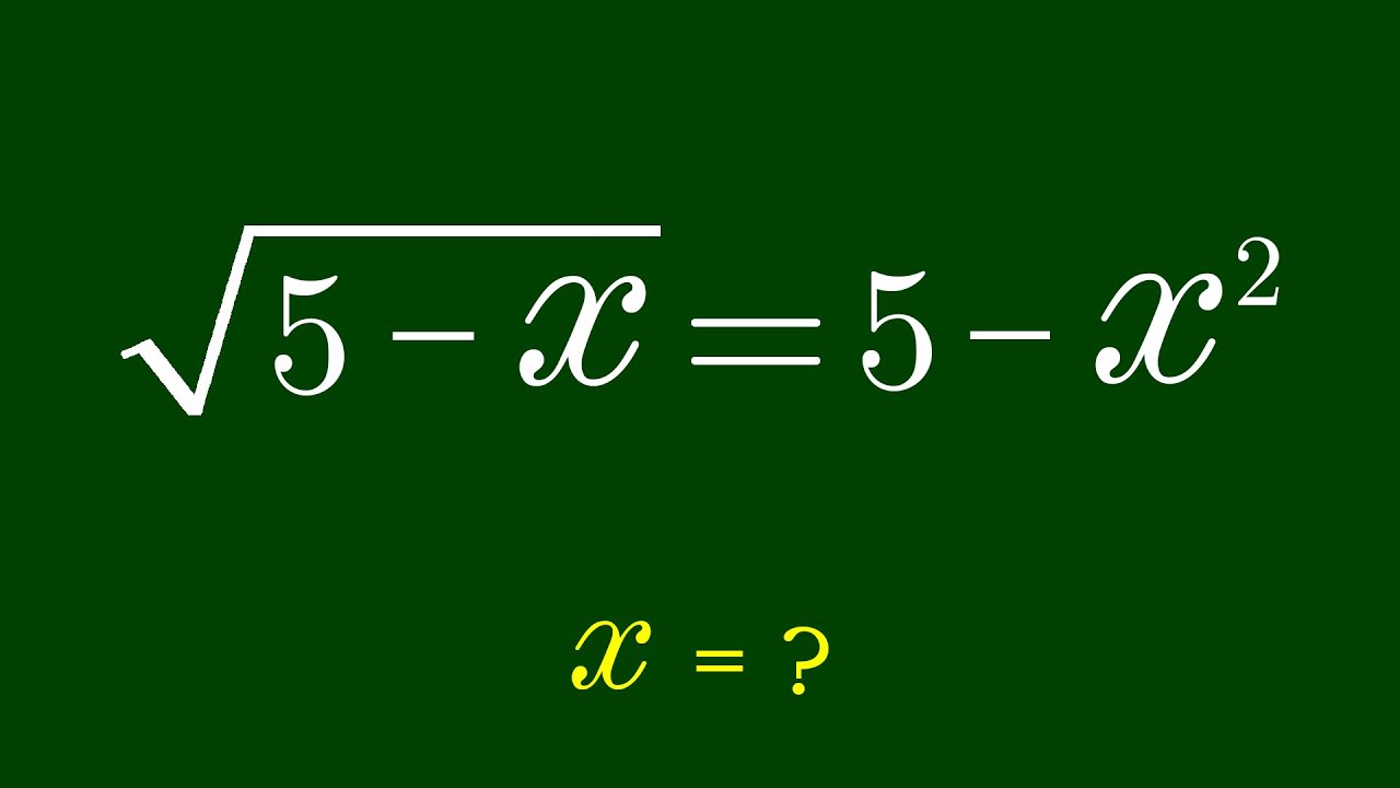 A Nice Algebra Problem | Math Olympiad | Find x=?