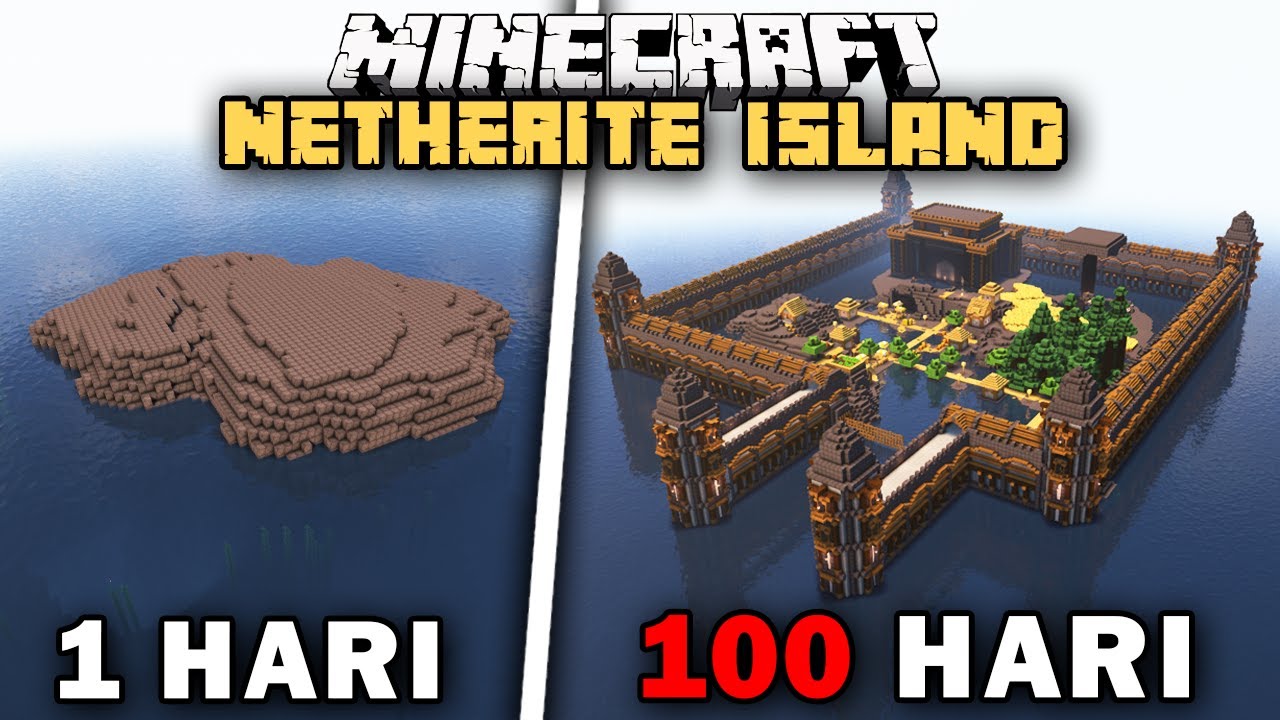 100 Hari Minecraft PULAU NETHERITE Only