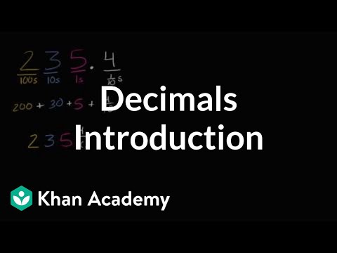 Introduction to decimals | Decimals | 4th grade | Khan Academy