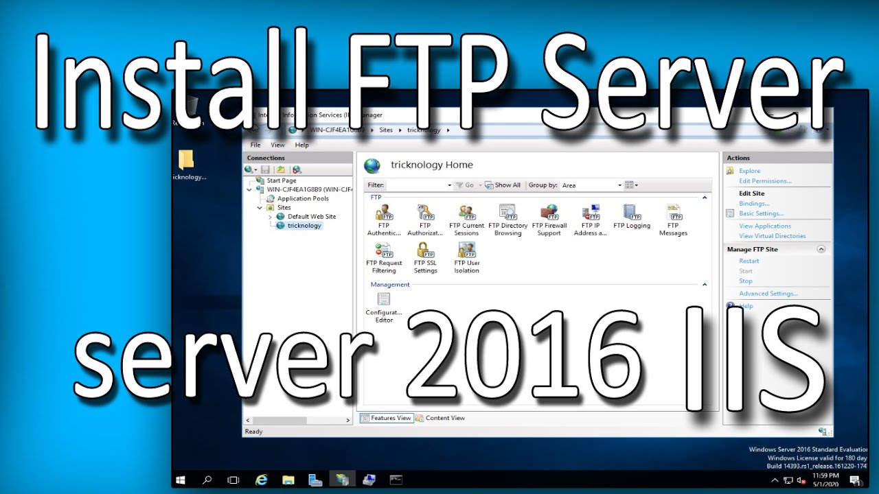 Install FTP Server on IIS Windows Server 2016