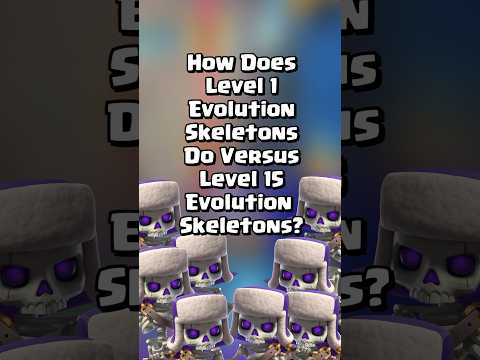 How Does Level 1 Evolution Skeletons Do VS Level 15? 💀 #clashroyale #shorts