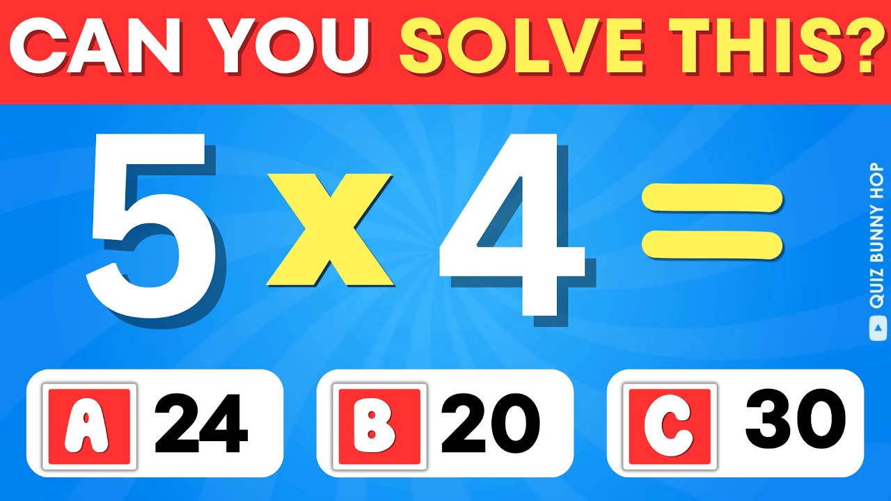 Ultimate Maths Quiz Challenge: Easy to Impossible