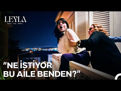 Balkon Korkuluğuna Çıkan Nur'un Blöf Saati - Leyla: Hayat...Aşk...Adalet...