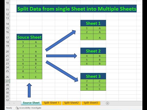 Awesome Trick to Split Data from a single sheet to multiple sheets in Excel using Power Query