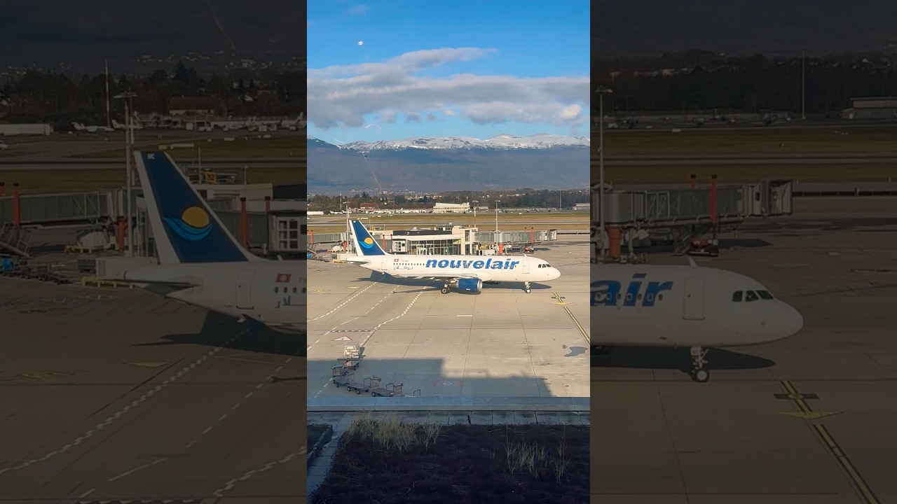 Nouvelair A320 Taxiing at Geneva ✈️