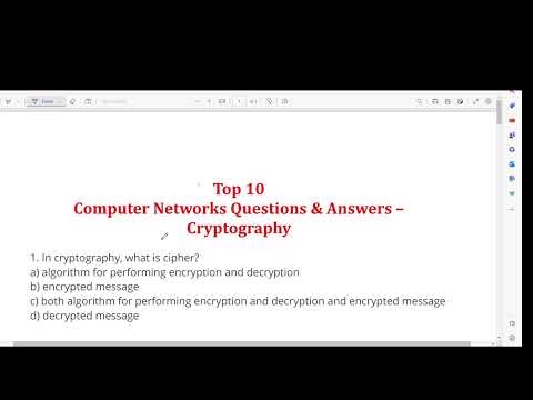 Cryptography - Computer Networks Questions & Answers MCQ