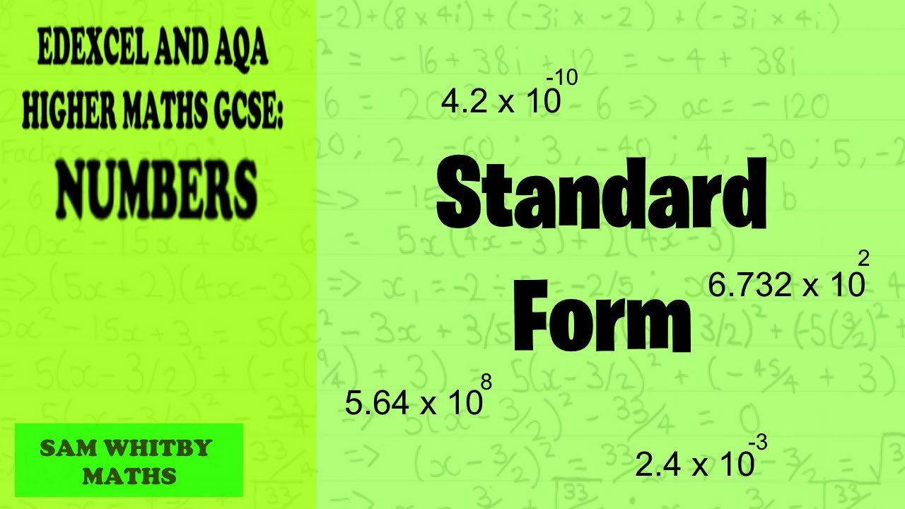 Edexcel & AQA Higher Maths GCSE: Converting and Calculating with Standard Form