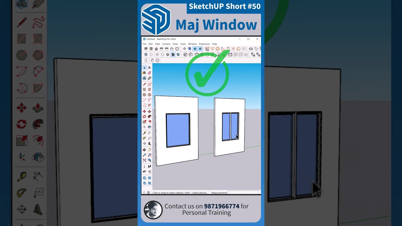 SketchUp Short: 50-Minute Maj Window Tutorial