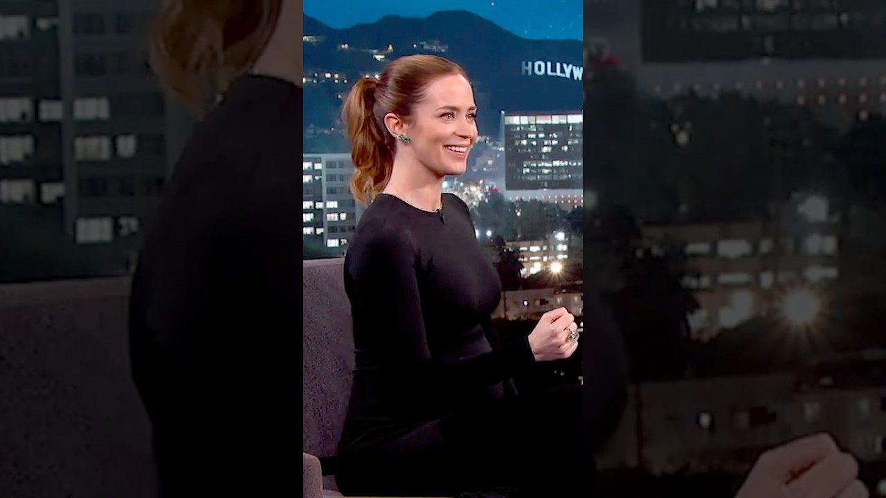 Emily Blunt Rides a Wolf Bear 🐻