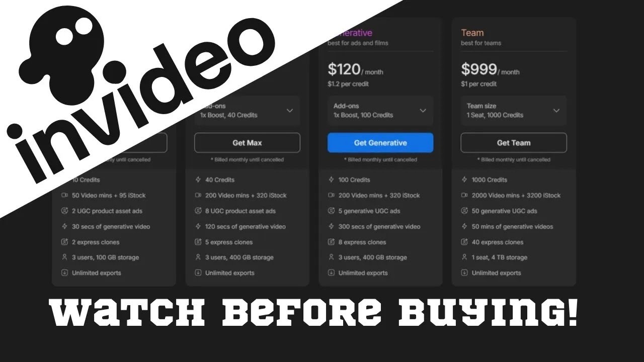 InVideo AI v4.0 Pricing Update & Plans 📹