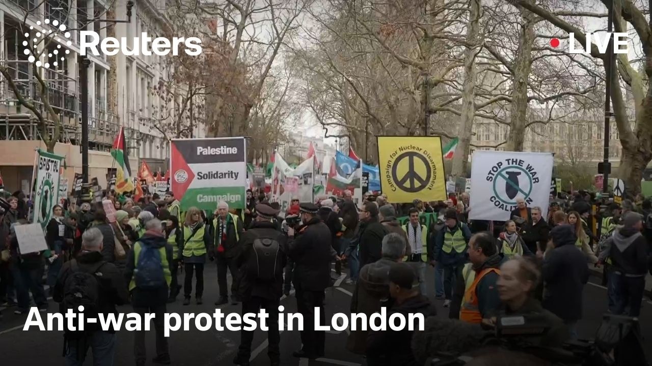 Live Protest in London Against War in Iran ✊
