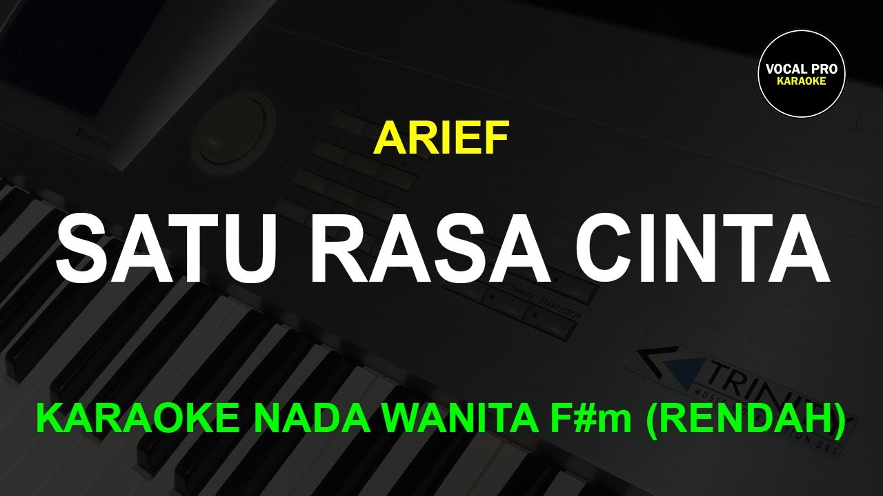 Satu Rasa Cinta Karaoke Nada Wanita - Arief (Vocal Pro Karaoke) Cover
