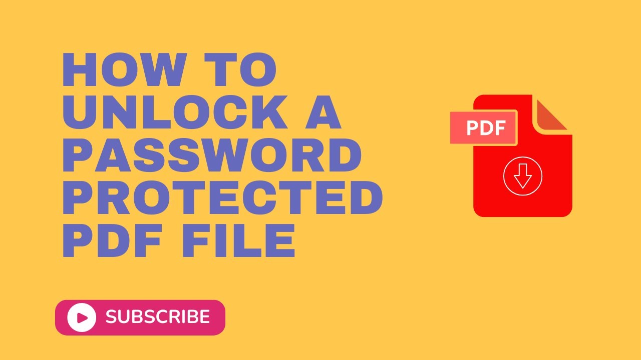 Unlock PDF Files Without Password 🔓