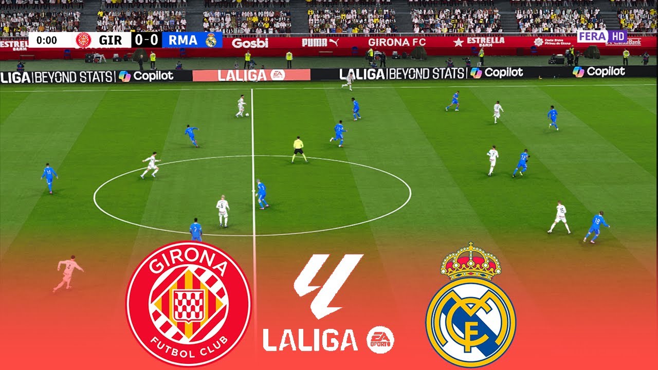 Girona vs Real Madrid Live | La Liga 2025 Simulation ⚽