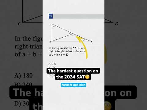 The hardest question on the 2024 SAT 🧐 (Note: this is a 45-45-90 triangle) #digitalsat #satprep