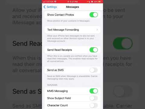 How to enable read receipts in iPhone messages?