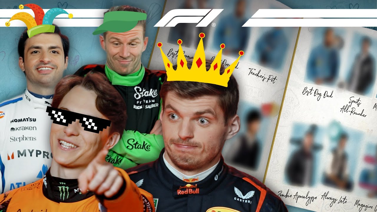 F1 Drivers Reveal Their Favorite Bromance, Best Hair & More in 2025 Yearbook 🏎️