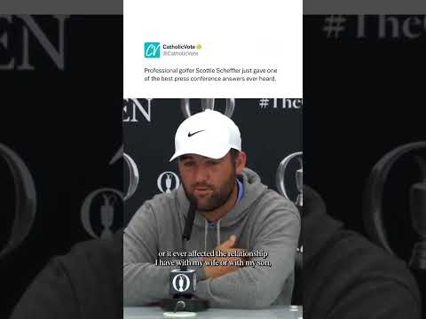 Professional golfer Scottie Scheffler just gave one of the best press conference answers ever heard