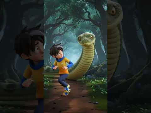 AYAH BOBOIBOY DIKEJAR ULAR RAKSASA DI HUTAN LARANGAN