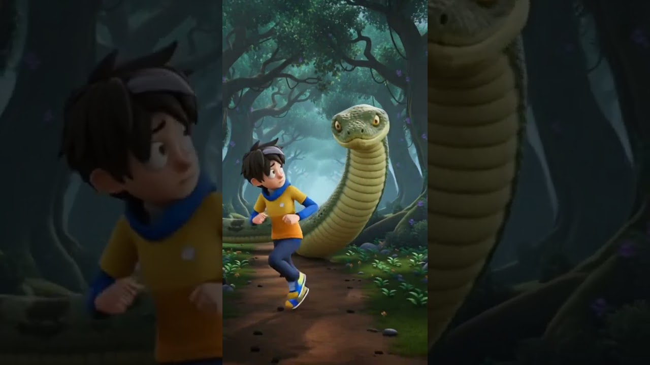 Ayah Boboiboy Dikejar Ular Raksasa di Hutan Larangan