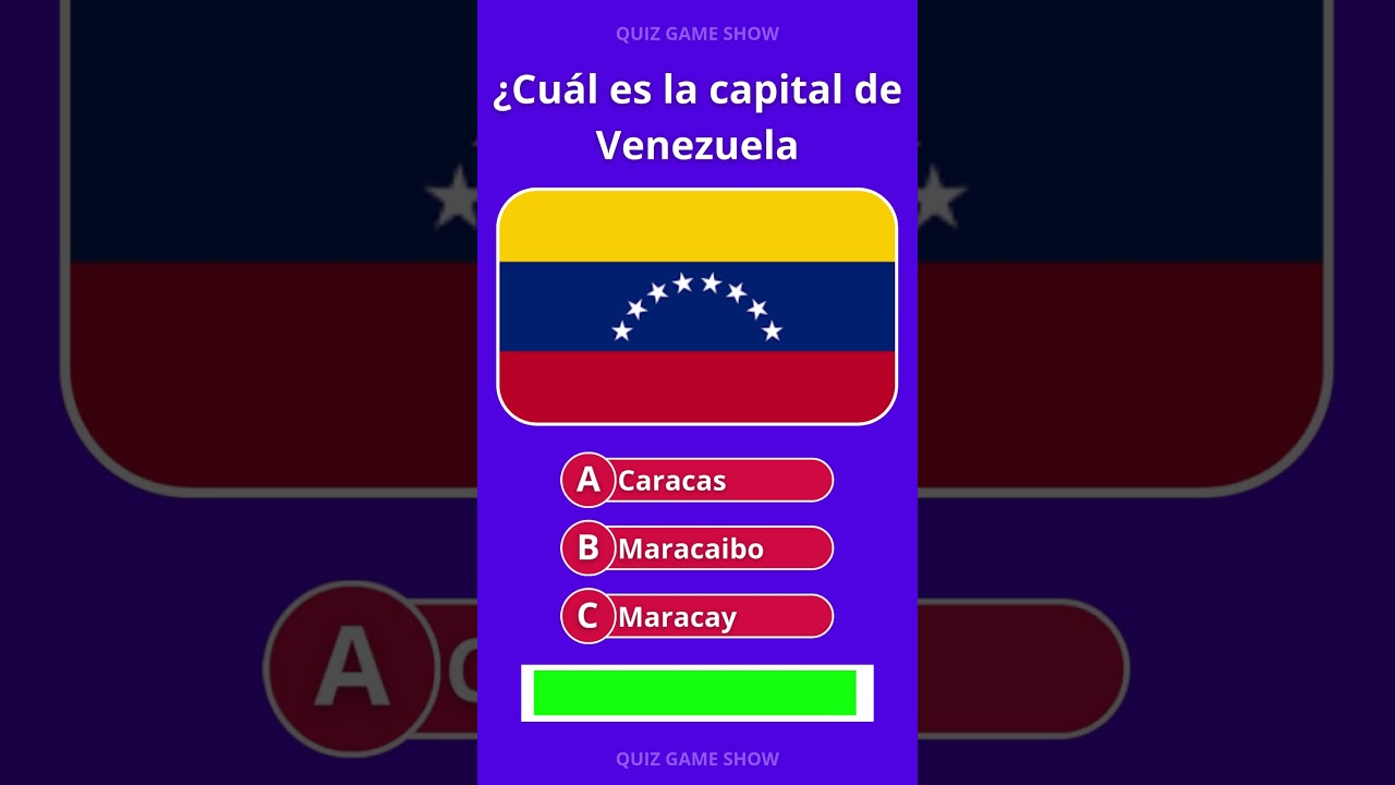 ¿Cuál es la capital de Venezuela? - Desafío de Geografía Mundial