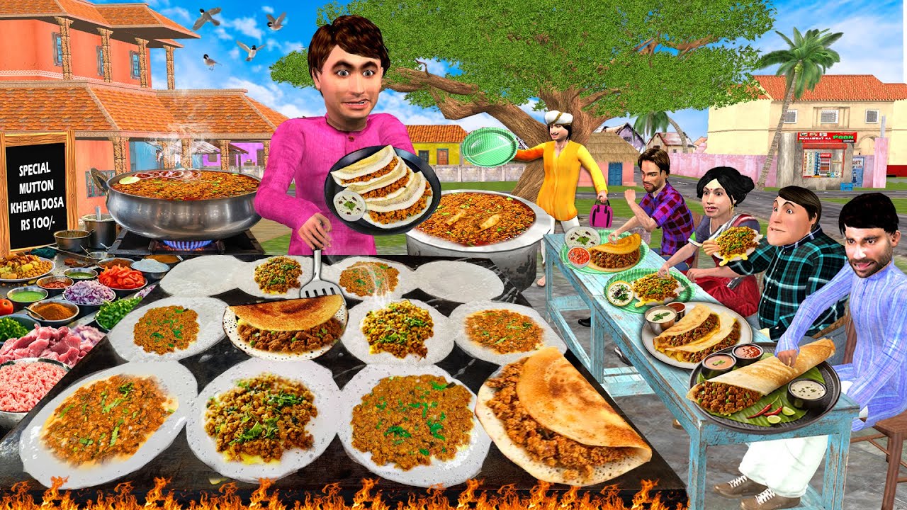 मटन कीमा डोसा: मजेदार हिंदी कहानी 🍽️