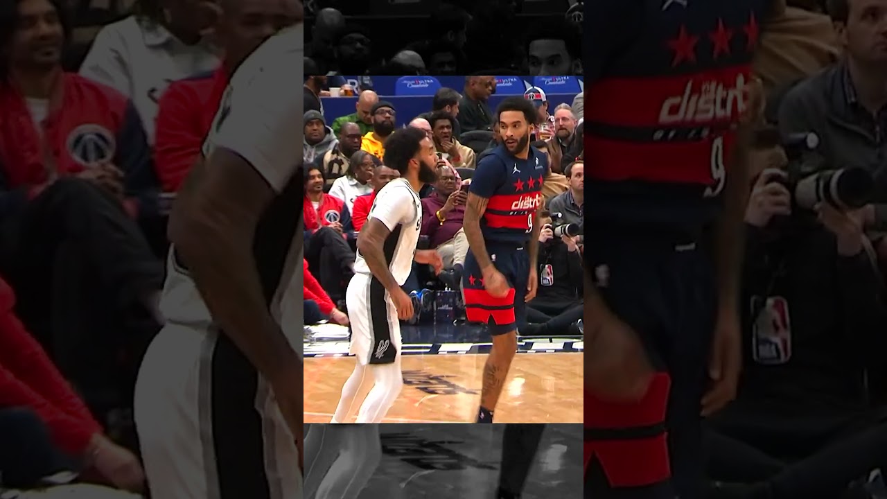 Twins battling it out in the NBA! 🔥  #wizards #spurs #champagnie #nbahighlights