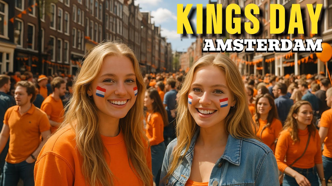 Kings Day in Amsterdam 2025 Walking Tour 4K Netherlands Koningsdag