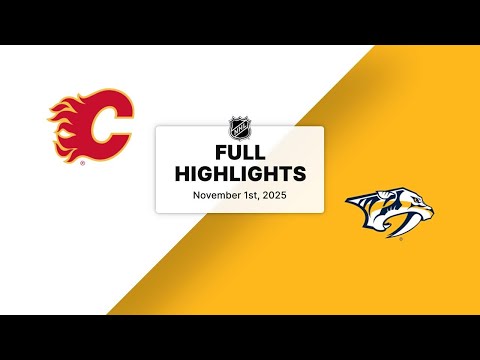 NHL Highlights | Flames vs. Predators | November 01, 2025