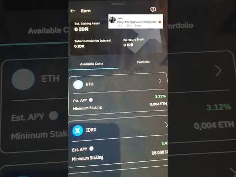 Mengenal fitur earn yang ada di Indodax #bitcoin #indodax